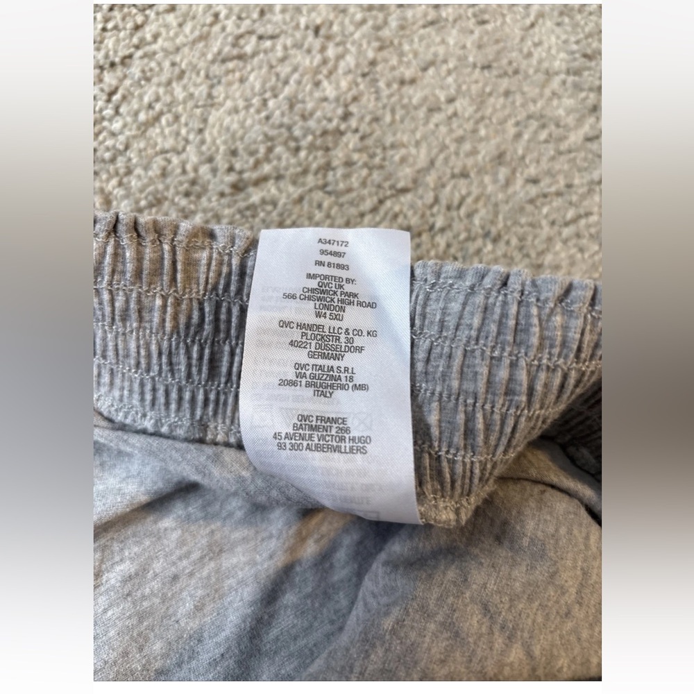 AnyBody Womens Lounge Cozy Soft Knit Wideleg Pants Size Large Gray Elastic Waist - Picture 7 of 15